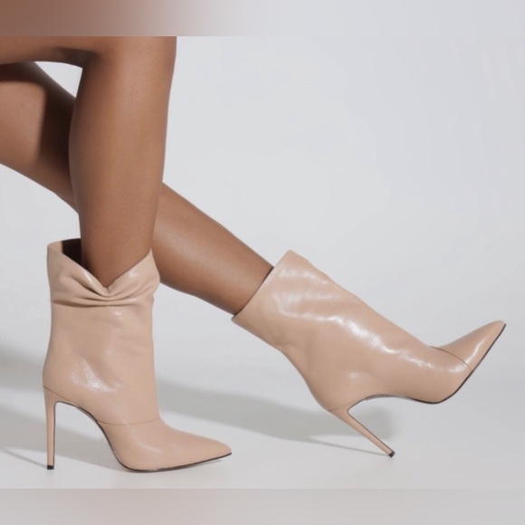 Schutz Sidonie Calf Leather Tan Boots New in Box. - Picture 1 of 7